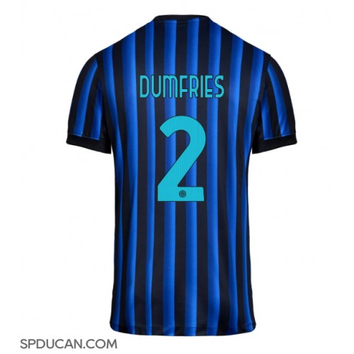 Muški Nogometni Dres Inter Milan Denzel Dumfries #2 Domaci 2025-26 Kratak Rukav Muški Nogometni Dres Inter Milan Denzel Dumfries #2 Domaci 2025-26 Kratak Rukav